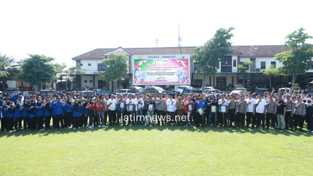 Apel Akbar Kebangsaan Serikat Pekerja / Buruh Jombang : Ajak Buruh Dukung Kebijakan Pemerintah