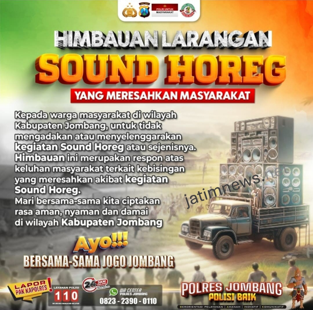 Diharamkan MUI Jatim, Polres Jombang Larang Masyarakat Gunakan Sound Horeg