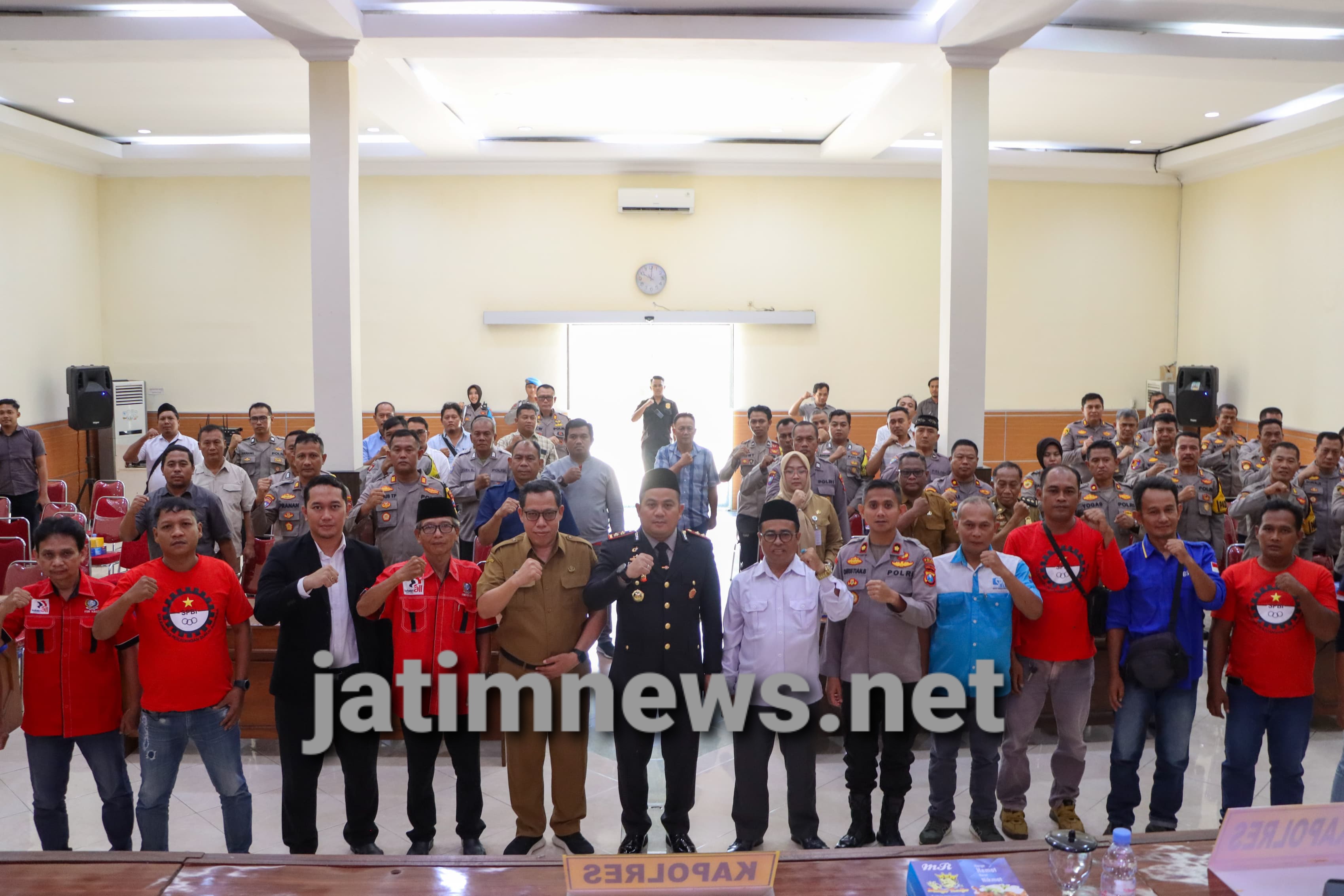 Jelang May Day, Kapolres Jombang Silaturahmi dengan Serikat Pekerja Buruh