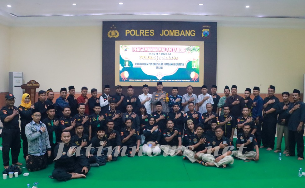 Kapolres Jombang Apresiasi Satgas Pengamanan Perguruan Silat Jaga Malam Takbir
