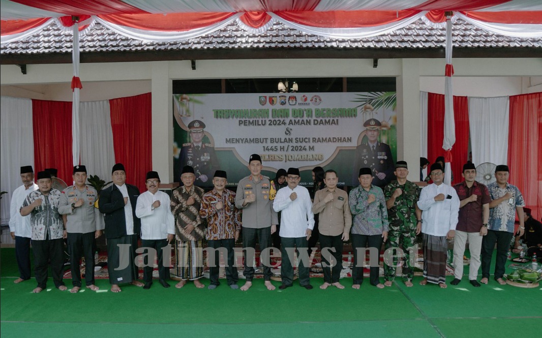 Pemilu 2024 Aman dan Damai, Polres Jombang Gelar Tasyakuran Do’a Bersama