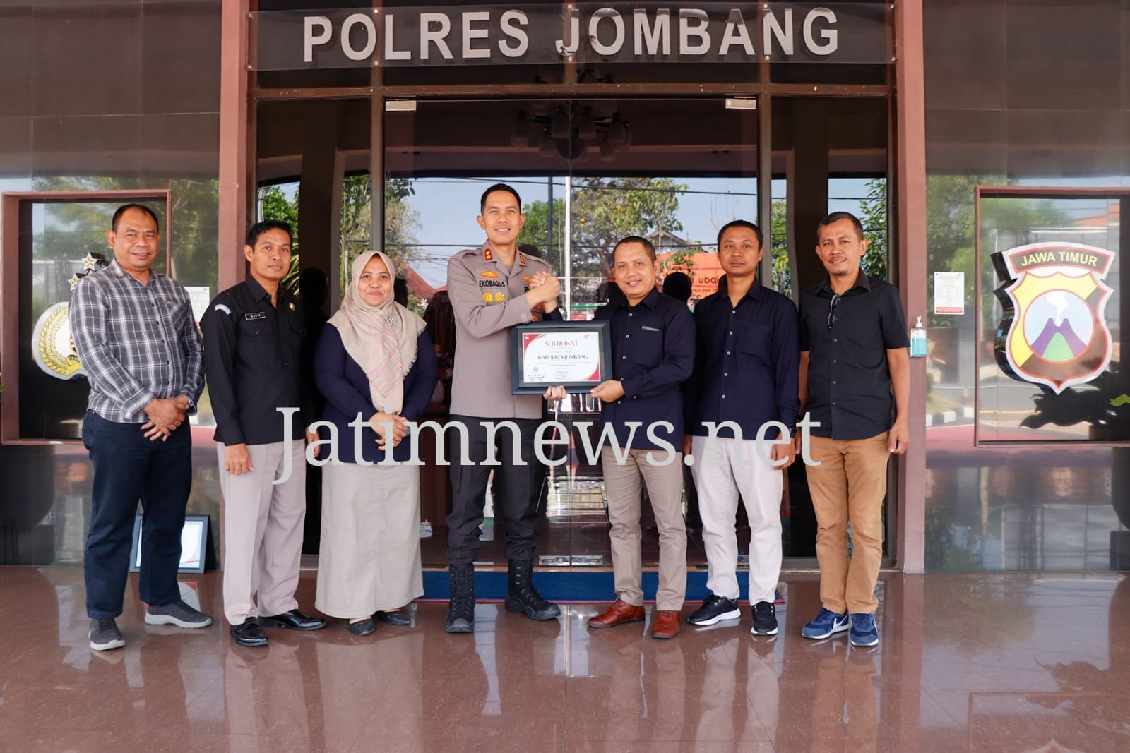 Pemilu Damai, Aman dan Kondusif Polres Jombang Jalin Silaturahmi dengan KPUD