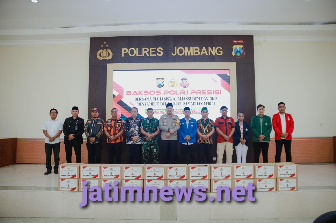 Ratusan Paket Sembako Disalurkan Polres Jombang dalam Acara Baksos Polri Presisi