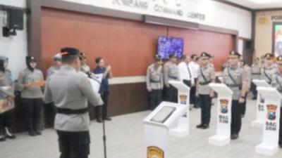 Polres Jombang Gelar Sertijab Waka Polres, Kabagops, Kasat Lantas dan Pengukuhan Kasiwas