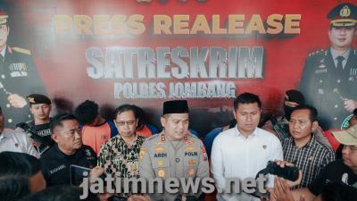 Polres Jombang Ungkap Kasus 4 Pelaku Pengeroyokan di Jalan Pattimura Sengon