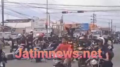 Ratusan Pesilat Diamankan Polisi Saat Konvoi di Jombang