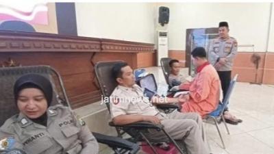 Wujudkan Kepedulian Sosial, Polres Jombang Gelar Donor Darah di Hari Jadi ke 77 Polwan